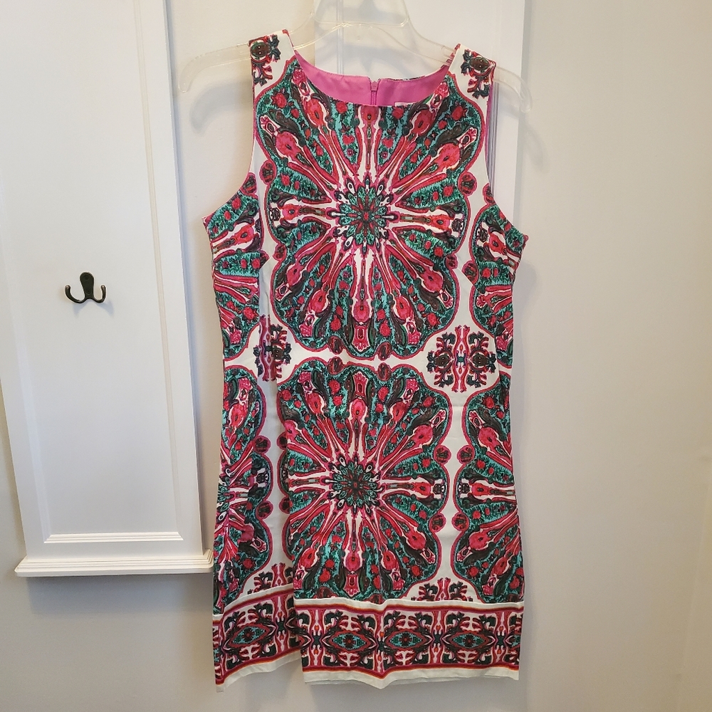 London Times Mixed Print Dress